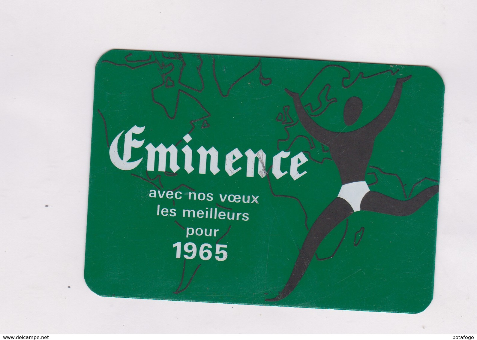 PETIT CALENDRIER  1965  (en Plastique Rigide) SLIPS EMINENCE - Petit Format : 1961-70