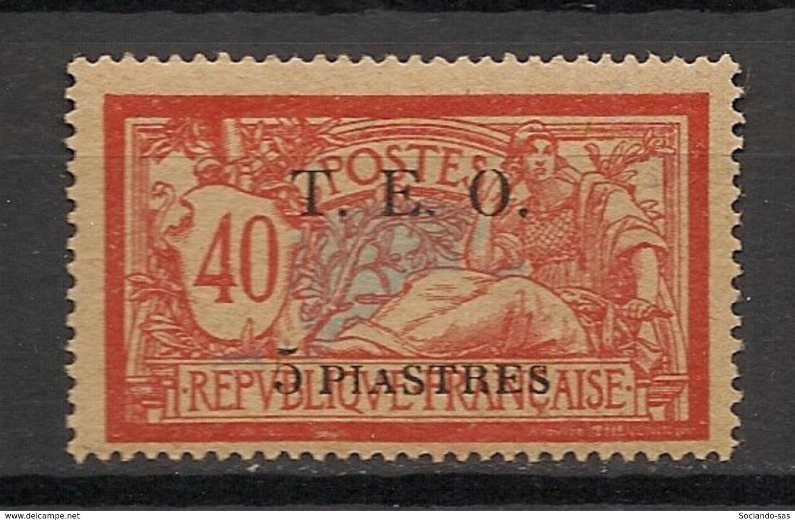 Syrie - 1919 - N°Yv. 8 - Type Merson - 5 Piastre Sur 40c Rouge - Neuf * / MH VF - Neufs