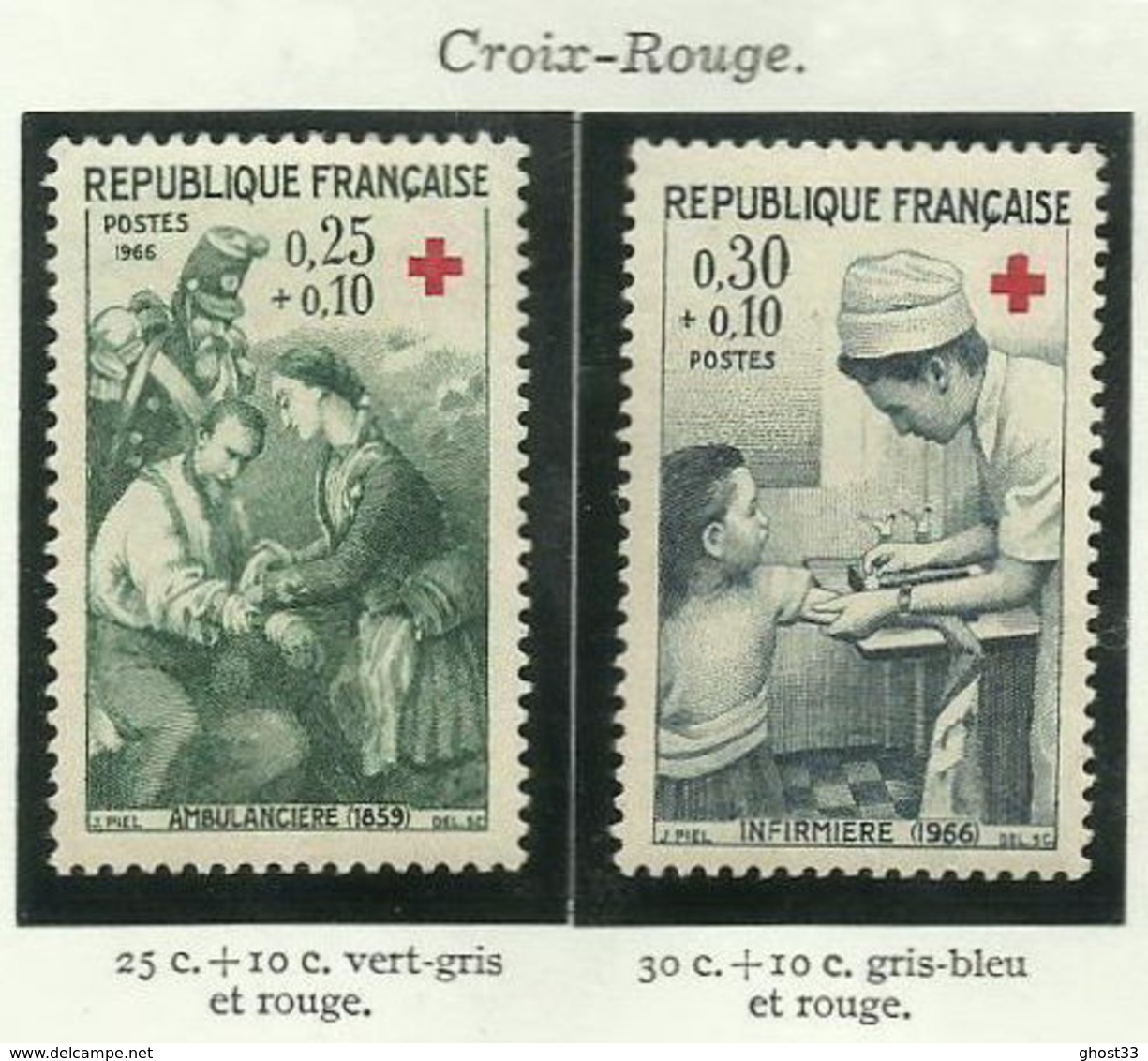 FRANCE - 1966 - CROIX-ROUGE 1966 - YT N° 1508/1509 - TIMBRES NEUFS** - Ungebraucht