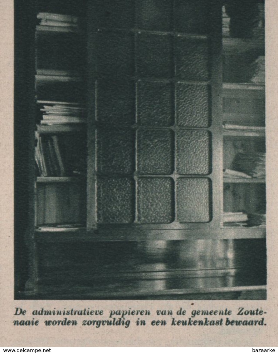 ZOUTENAAIE..1939.. EUROPA'S KLEINSTE GEMEENTE / OSKAR KINGET BURGEMEESTER/ SCHEPEN HENRI DECLERQ - Non Classés