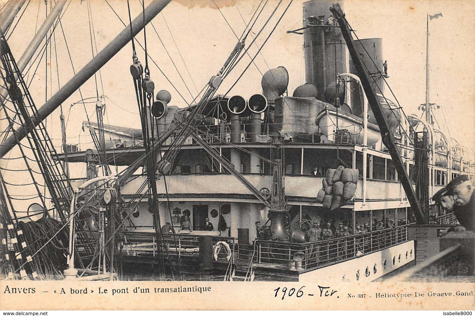 Antwerpen Anvers  A Bord Le Pont D'un Transatlantique Aan Boord Van Het Schip Boot Stoomboot Steamer      I 6027 - Antwerpen