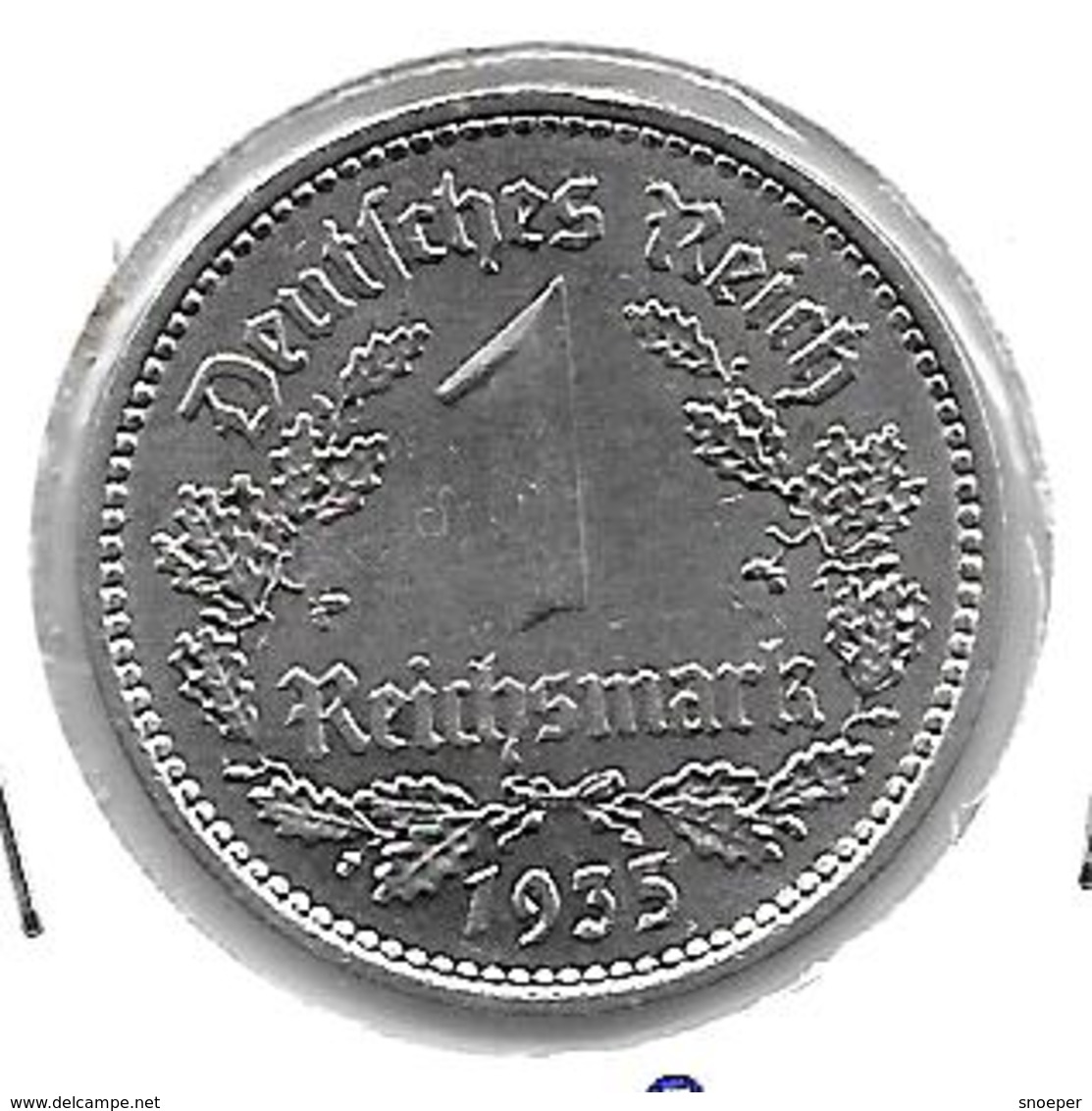 *germany  1 Mark 1935a Km 78  Xf+ /ms60 - 1 Reichsmark