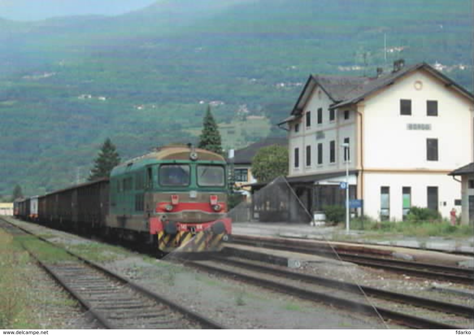 588 D 345.1090 Borgo Valsugana Trento Rairoad Treain Railweys Treni Rotabili - Stazioni Con Treni