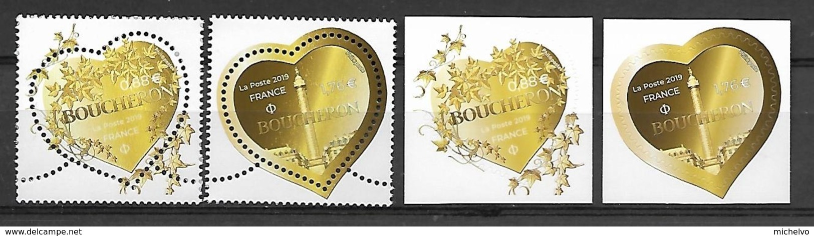 France 2019 - Yv N° 5292 - 5293 - A1669 - A1670 ** - Cœur Boucheron (GOMMES & ADHESIFS) - Nuevos