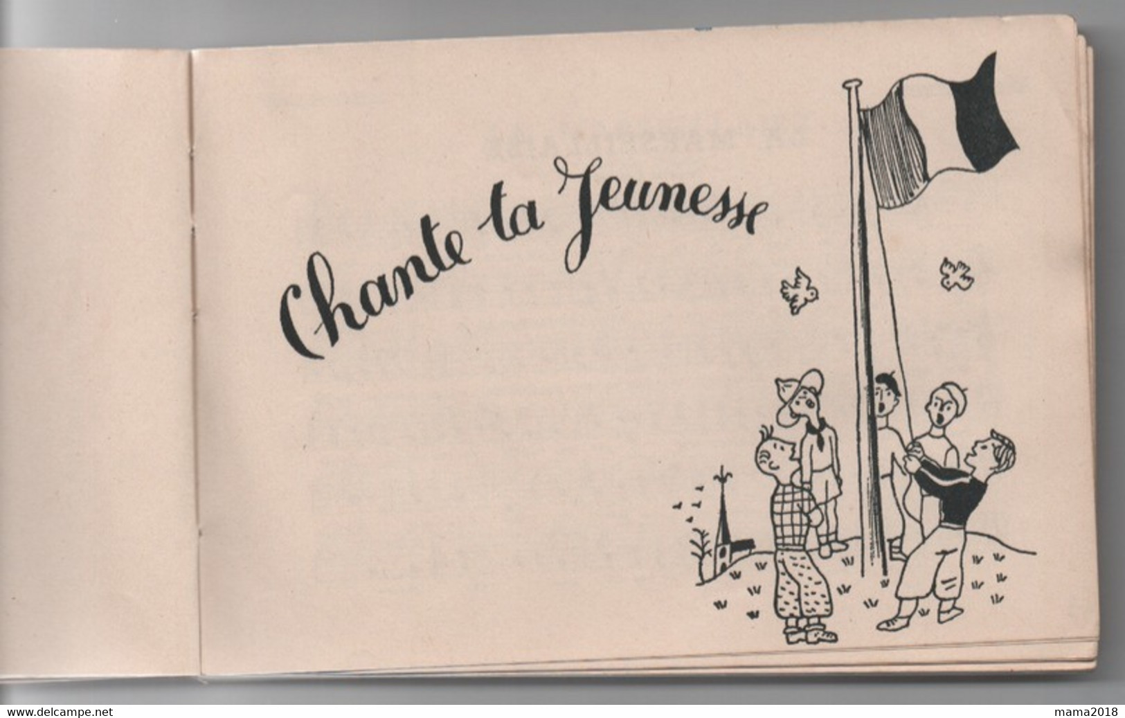 Chante _chante    livre  180 pages  chants scouts   illustrations  Jean Effel