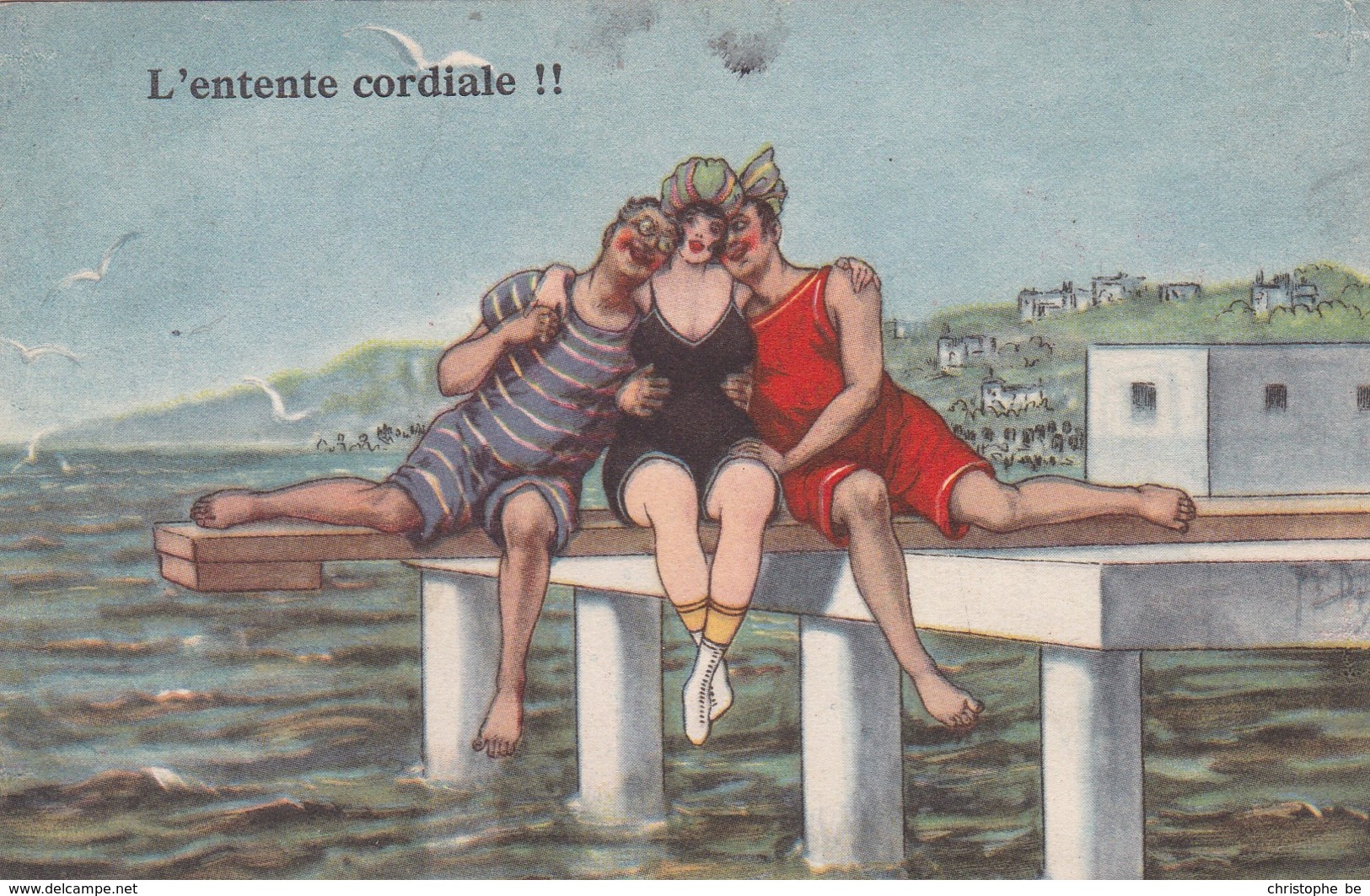 Carte Humouristique, L'entente Cordiale, Edit L&P, Beigneuses (pk60219) - 1900-1949