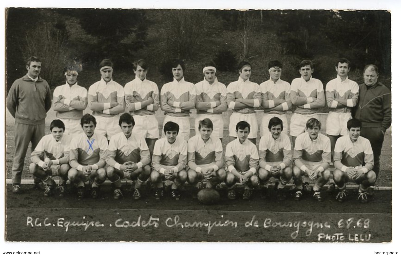 RUGBY Cadets Champion Equipe Bourgogne 1968 69 60s RCG ? - Sports