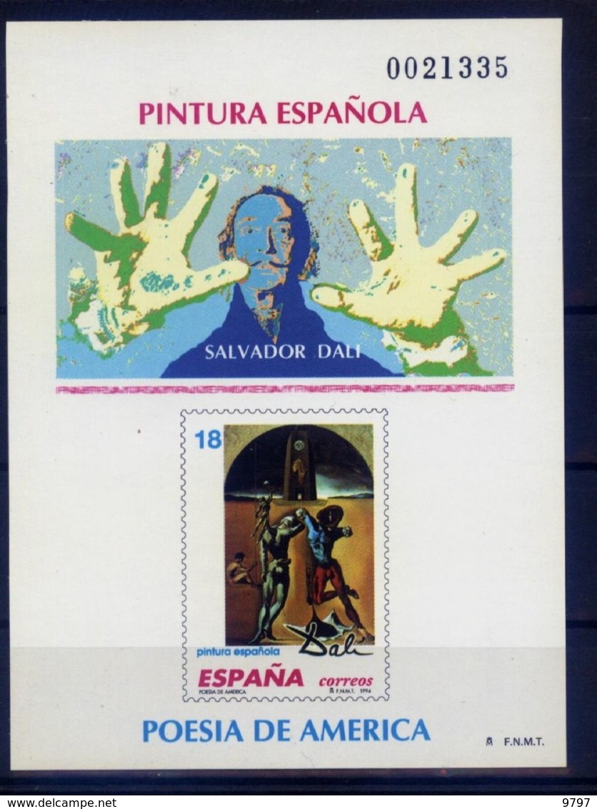 PRUEBA OFICIAL Nº 32 (EDIFIL) DALI PINTURA ESPAÑOLA - OFERTA POR LIQUIDACION - Hojas Conmemorativas