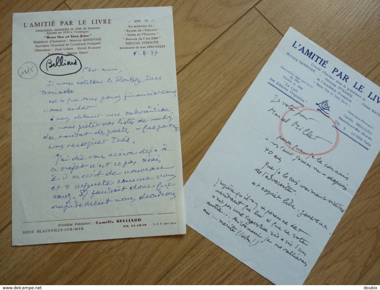 Camille BELLIARD (1899-1987) Ecrivain & Philosophe. [ Tatihou - Blainville Sur Mer ] AUTOGRAPHE à Pierre Béarn - Autres & Non Classés