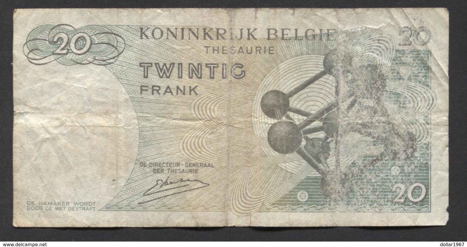 België Belgique Belgium 15 06 1964 -  20 Francs Atomium Baudouin. 3 T 6565997 - 20 Francs