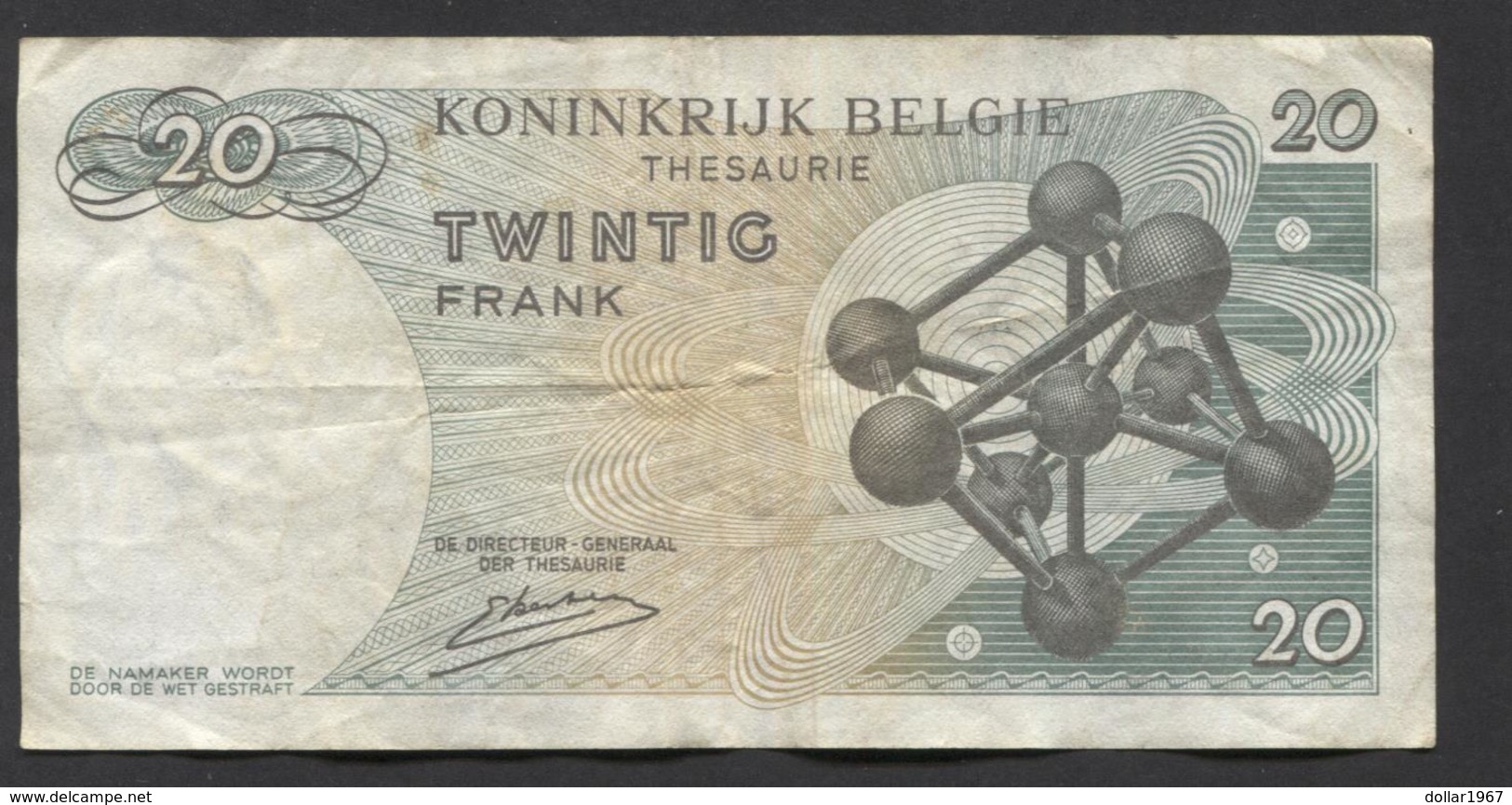 België Belgique Belgium 15 06 1964 -  20 Francs Atomium Baudouin. 3 T 9748454 - 20 Franchi