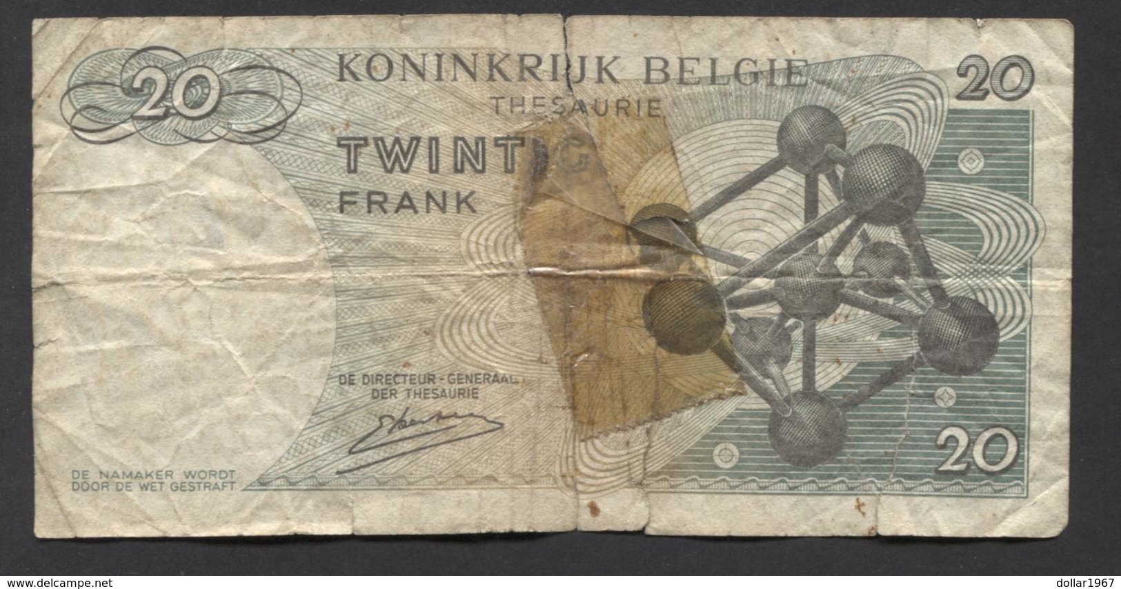 België Belgique Belgium 15 06 1964 -  20 Francs Atomium Baudouin. 3 T 9748454 - 20 Franchi