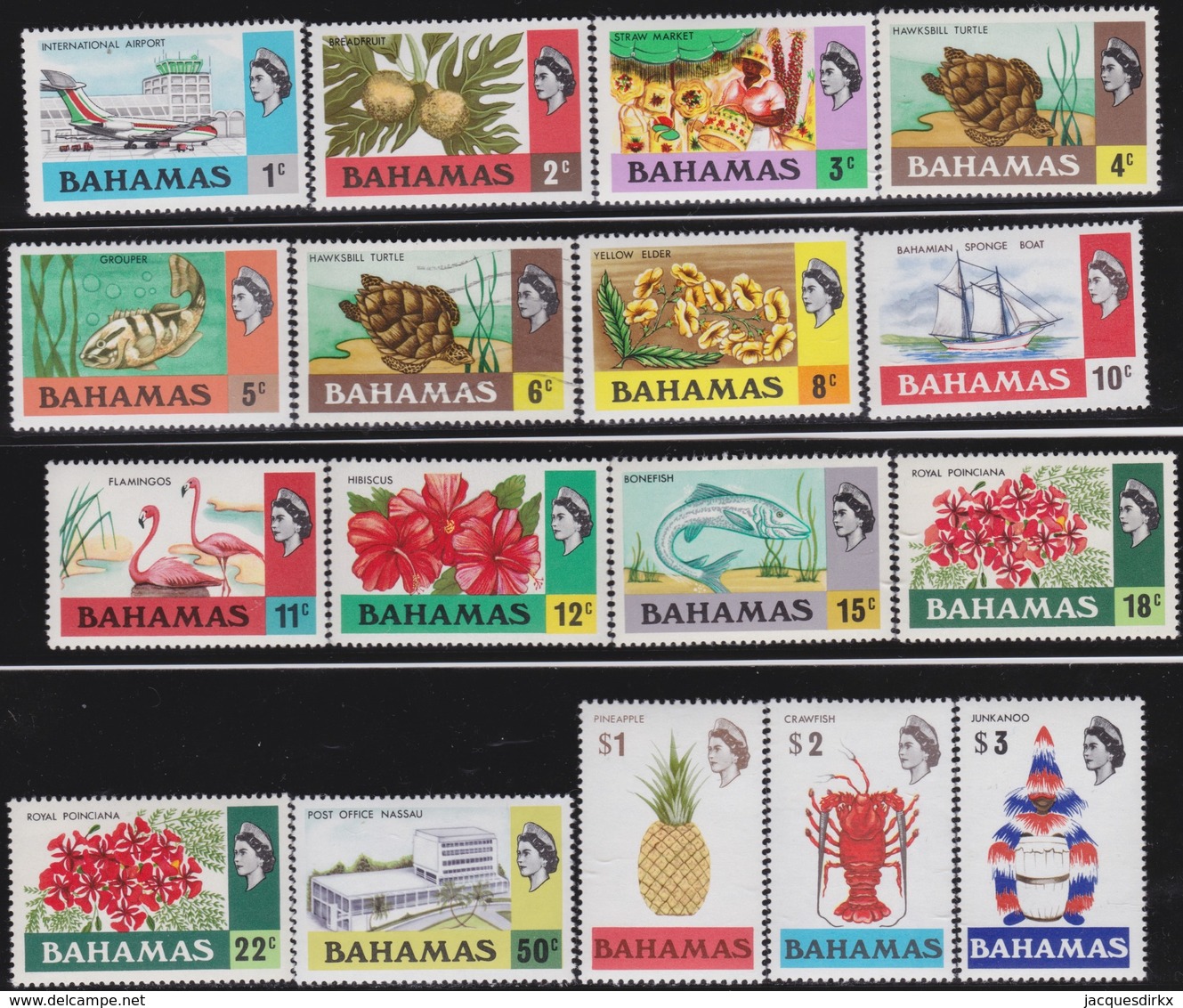 Bahamas     .   SG      .   359/376  (365 Missing)     .     **      .   MNH       .   /    .   Postfris - 1859-1963 Kolonie Van De Kroon