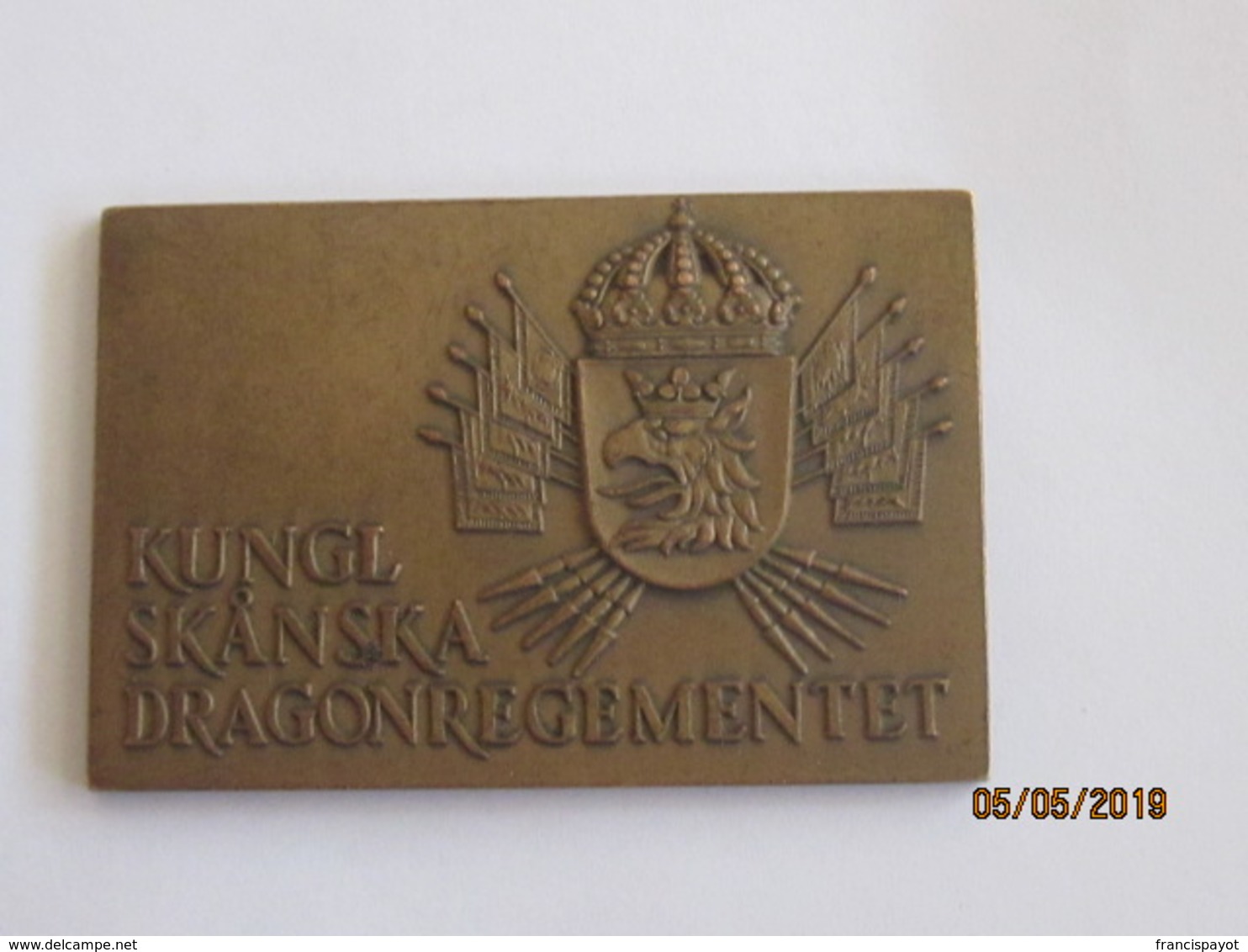Sweden: Table Medal Kungl Skanska Dragonregementet (Westins Stokholm) - Autres & Non Classés