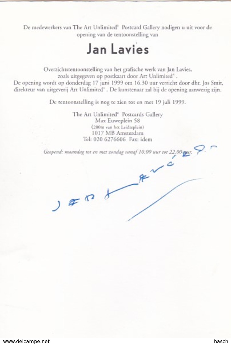 1884      2             Jan Lavies, (1902-2005), Affichekunstenaar Van De 20ste Eeuw. Holland Afrika Lijn. - Pubblicitari