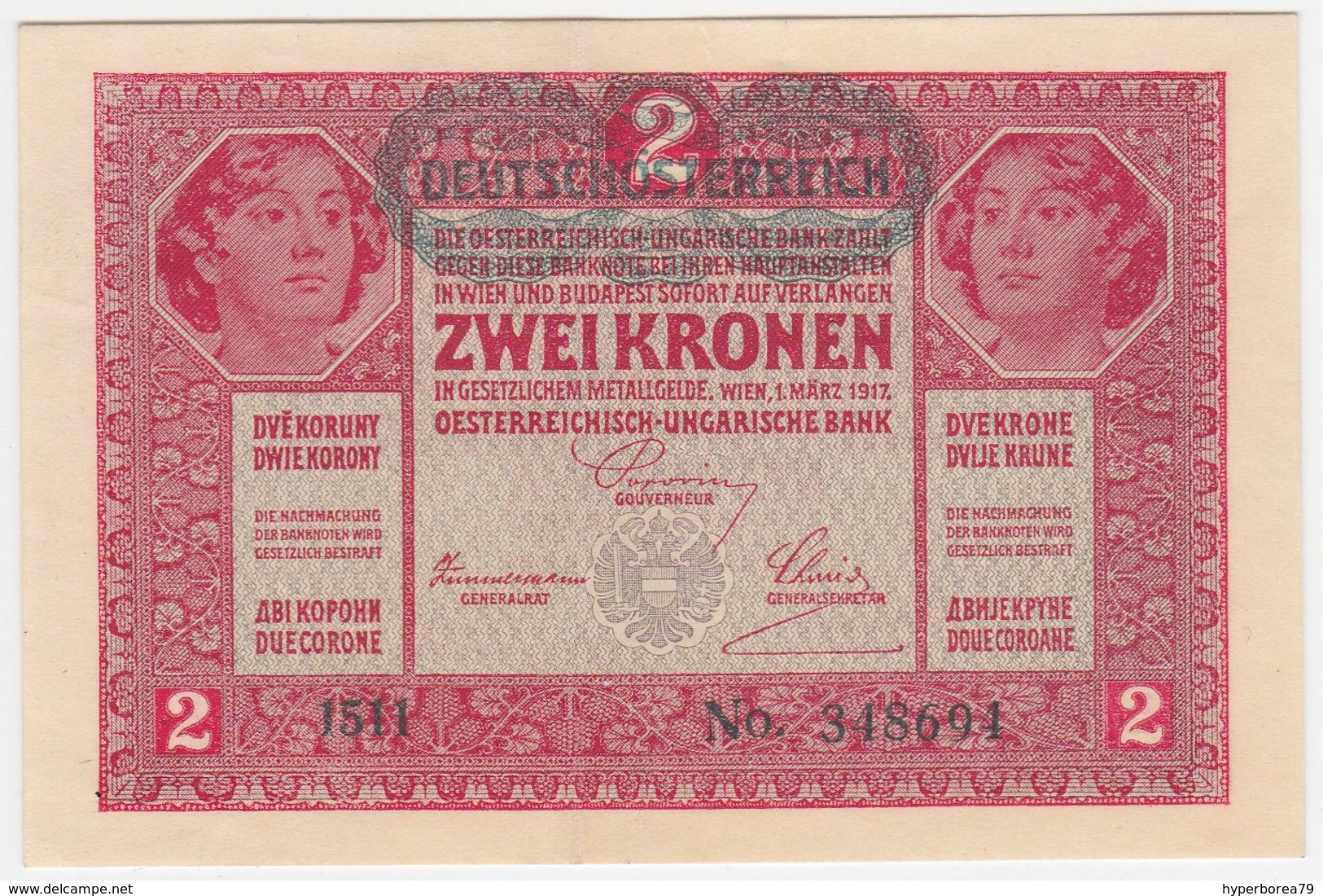 Austria P 50 - 2 Kronen ( 1919 ) - EF+ - Austria