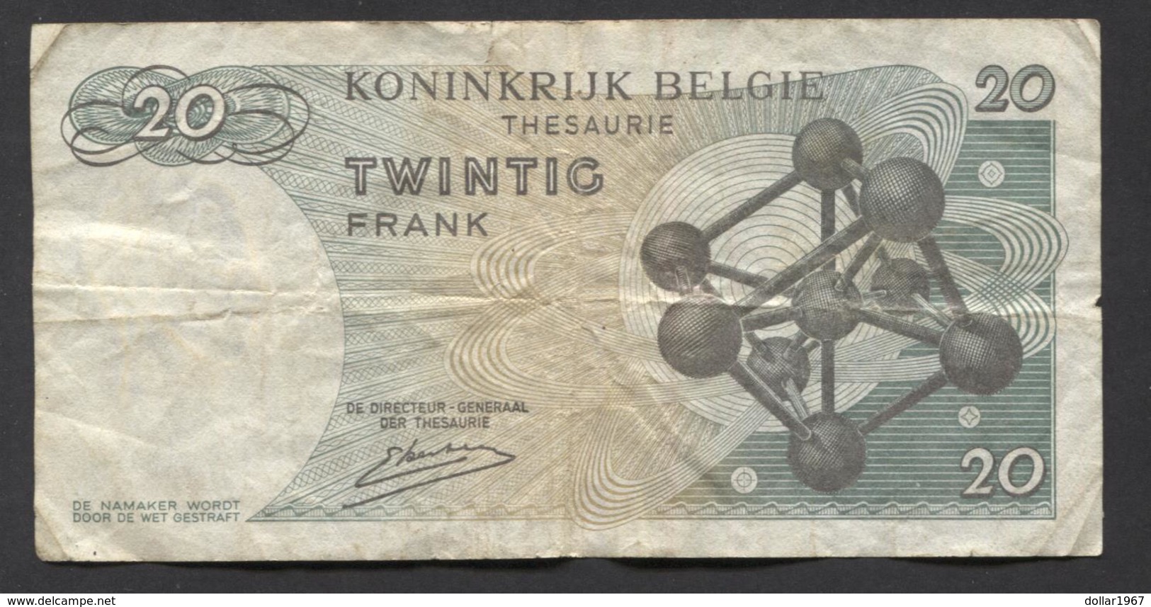 België Belgique Belgium 15 06 1964 -  20 Francs Atomium Baudouin. 3 U 1342567 - 20 Francs