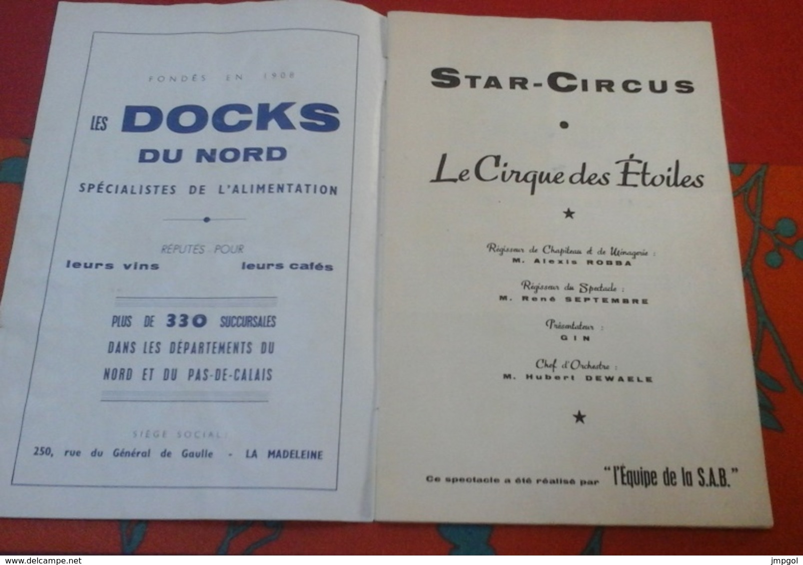 Programme Star Circus Lille Le Cirque Des Etoiles Alexis Robba Mismoune Et Ses Caniches,les Picinelli,Trio Hotley - Programmes