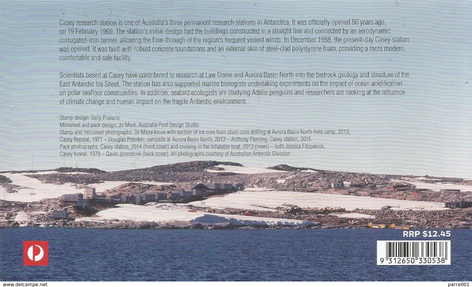 Australia Antarctica Territory AAT 2015 Casey Research Station. Ice Core Climate Change Set MS Presentation Pack - Ongebruikt