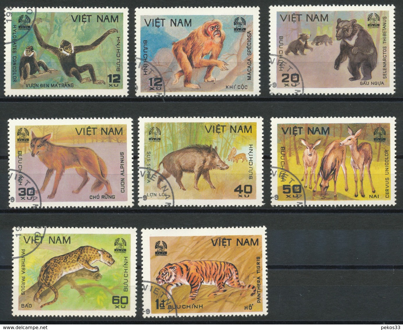 VIETNAM - Mi.Nr.   1155 - 1162 -  Gestempelt  Säugetiere. - Vietnam