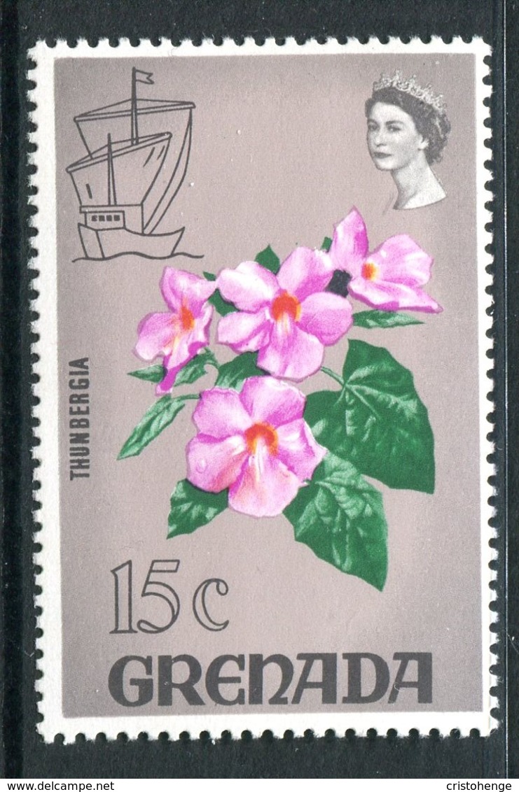 Grenada 1968 Definitives - 15c Thunbergia MNH (SG 314a) - Grenada (...-1974)