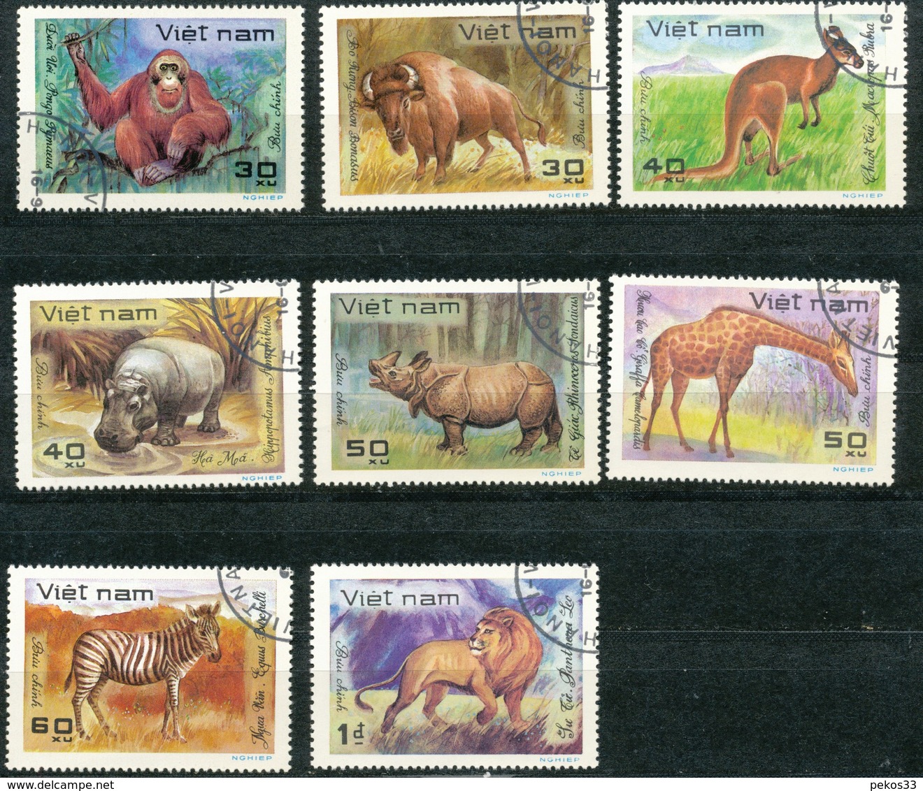 VIETNAM - Mi.Nr.   1189 - 1194 -  Gestempelt  Tiere - Vietnam