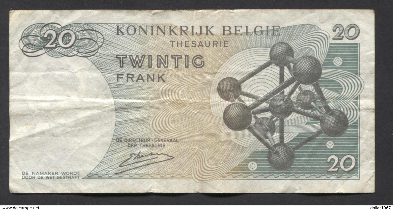 België Belgique Belgium 15 06 1964 -  20 Francs Atomium Baudouin. 3 U 2607346 - 20 Francos