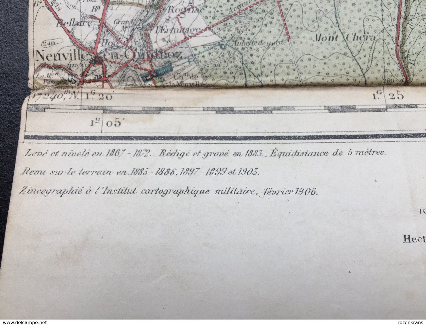 Topografische en militaire kaart STAFKAART 1906 Liege Verviers Embourg Herve Alleur Tilleur Jemeppe Ans Herstal