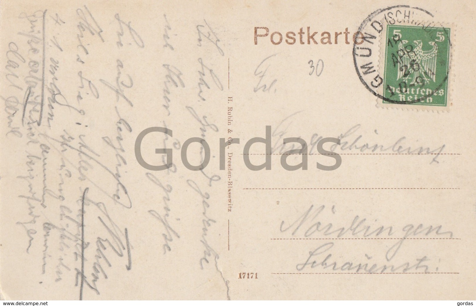 Germany - Schwabisch Gmund - Konigsturm - Damaged Postcard - Schwaebisch Gmünd