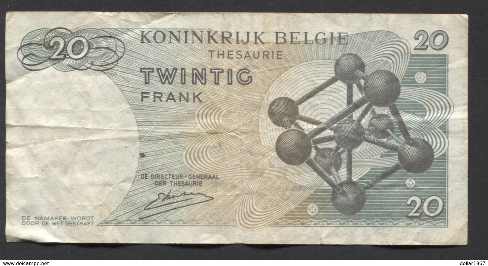 België Belgique Belgium 15 06 1964 -  20 Francs Atomium Baudouin. 3 U 5886980 - 20 Franchi