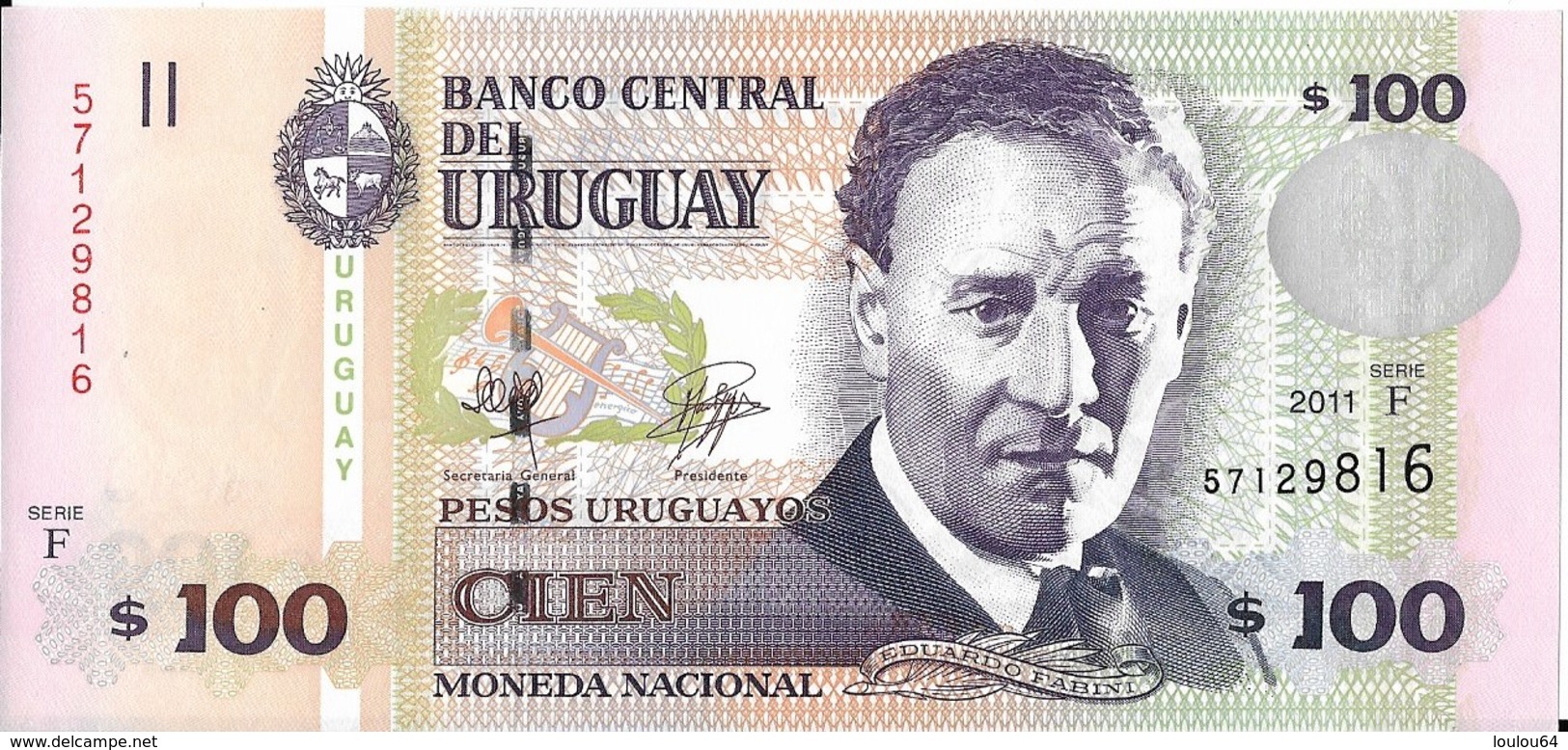 Uruguay - 100 Pesos 2011 - Série F - N° 57129816 - Neuf - Non Circulé - - Uruguay