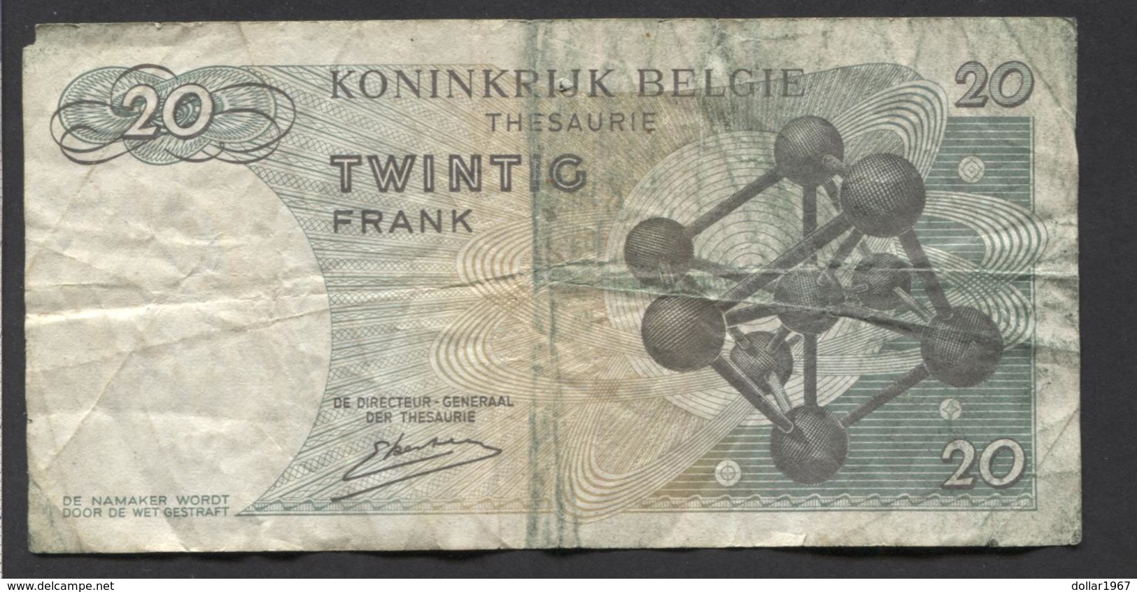 België Belgique Belgium 15 06 1964 -  20 Francs Atomium Baudouin. 3 U 6121726 - 20 Francs