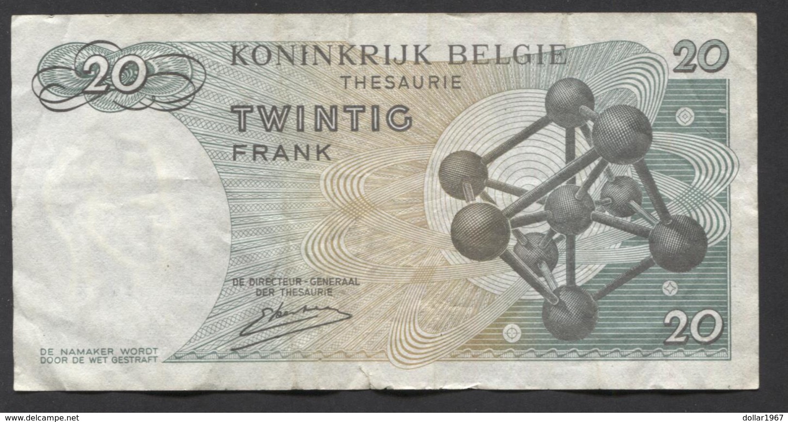 België Belgique Belgium 15 06 1964 -  20 Francs Atomium Baudouin. 3 U 6663153 - 20 Francs