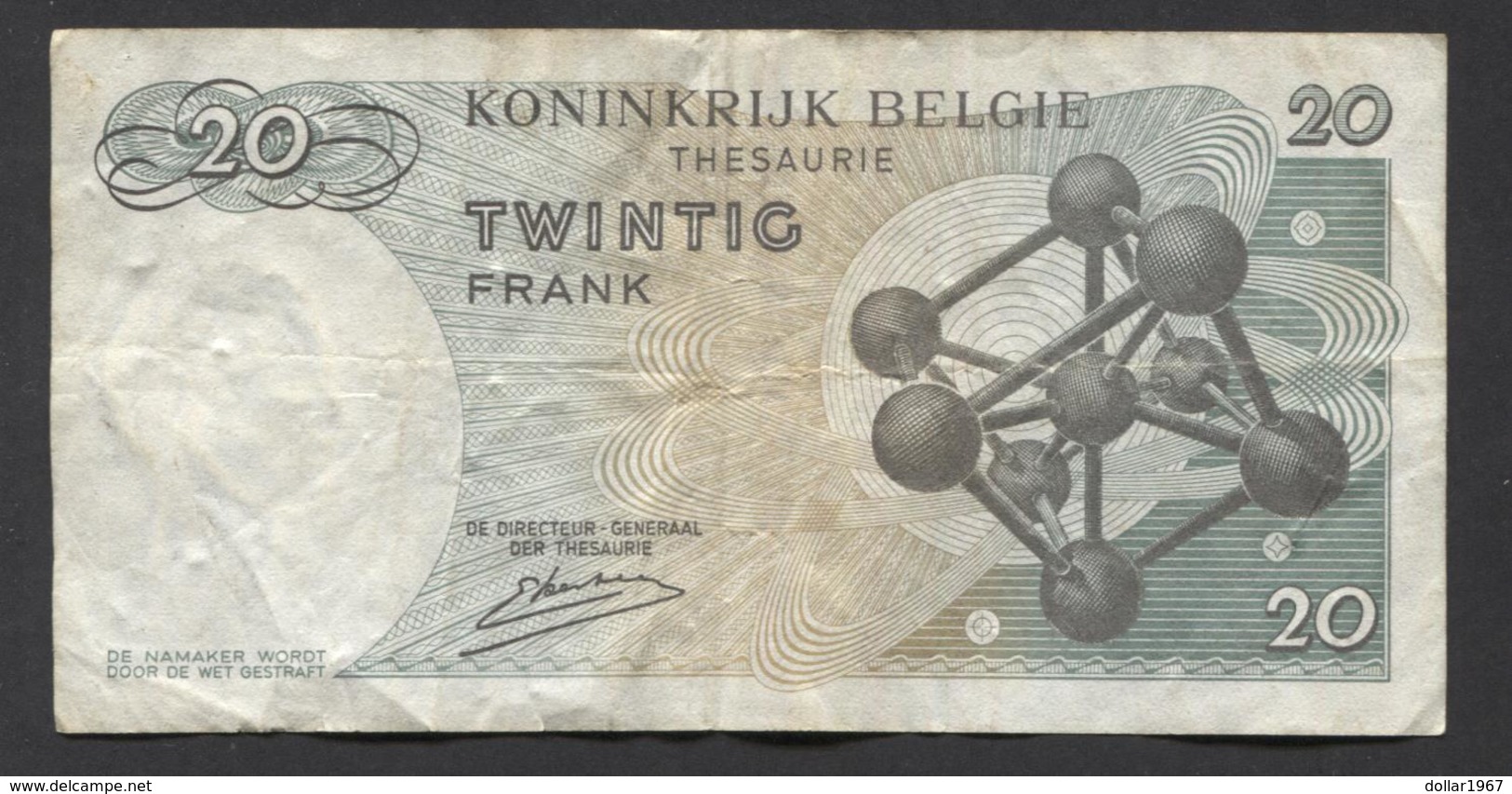 België Belgique Belgium 15 06 1964 -  20 Francs Atomium Baudouin. 3 U 9575514 - 20 Francos