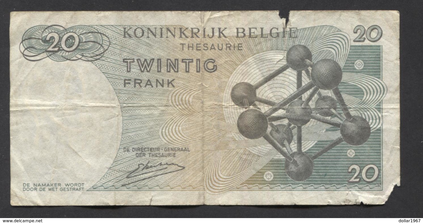 België Belgique Belgium 15 06 1964 -  20 Francs Atomium Baudouin. 3 V 1429200 - 20 Franchi