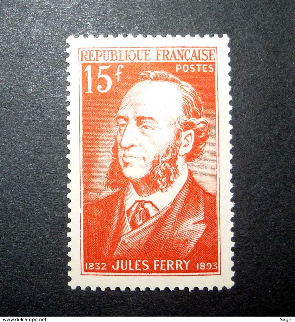 FRANCE 1951 N°880 ** (JULES FERRY. 15F VERMILLON) - Neufs