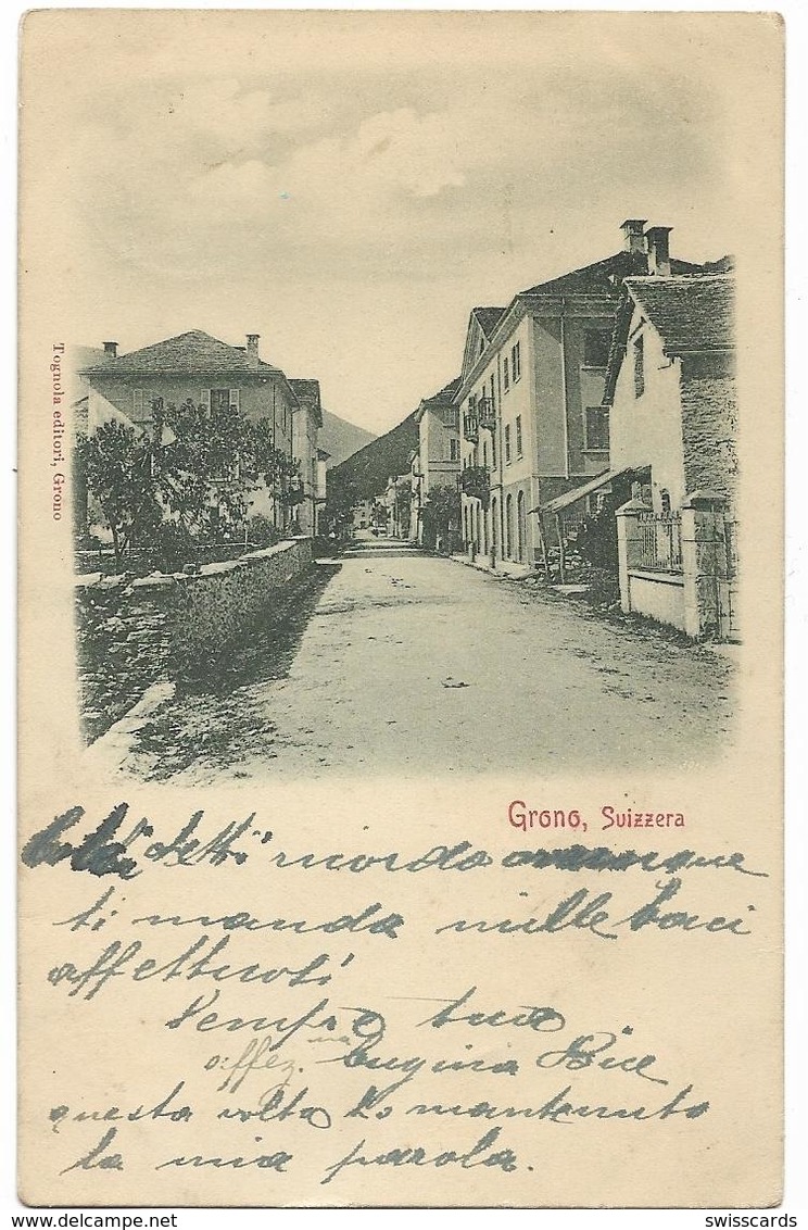 GRONO: Dorfpassage 1901 - Grono