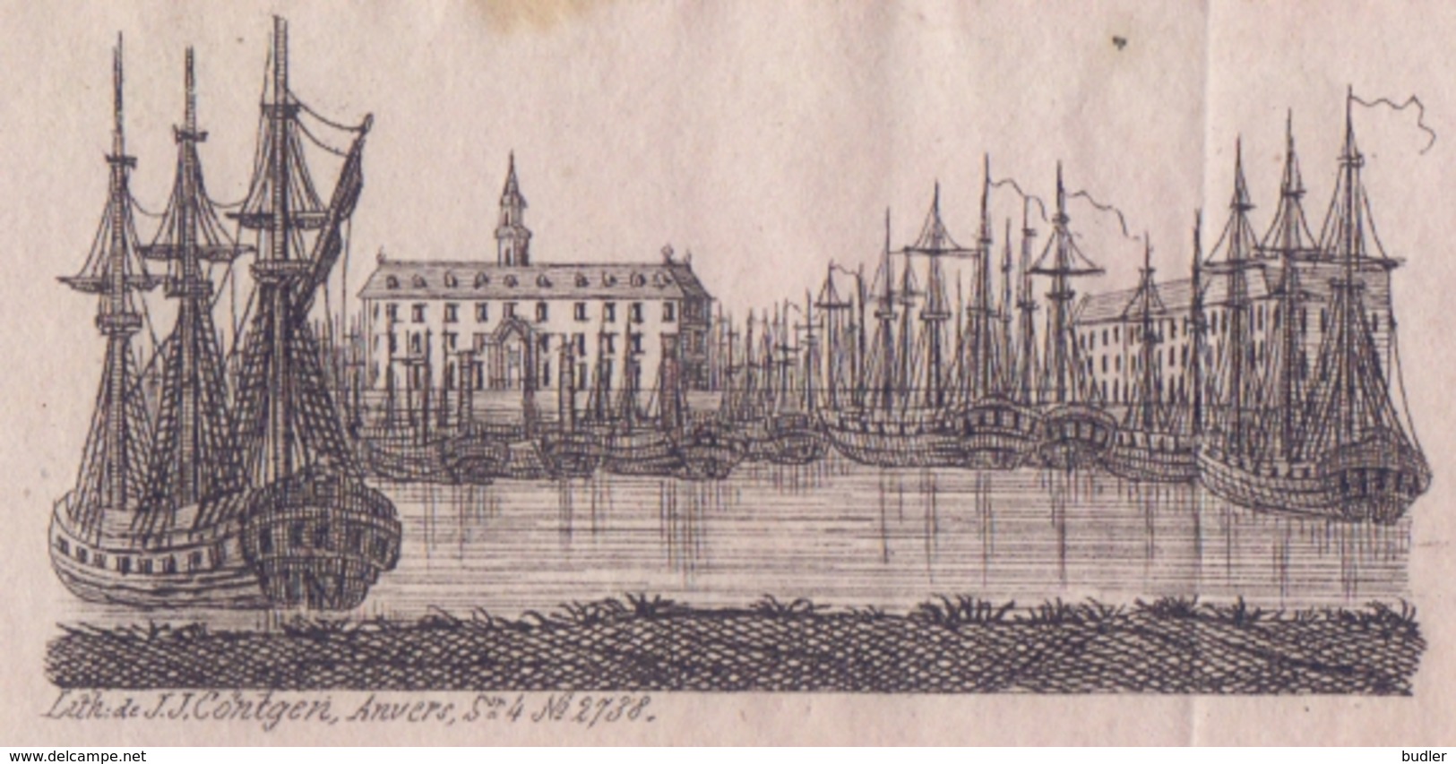 BELGIQUE/BELGIUM :08/10/1833: Cognossement Pour Le Transport Par Navire à Voile / For The Transport By Sailing Ship ... - Trasporti