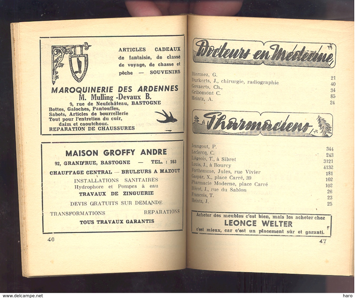 BASTOGNE - Livre D'adresses 1952 - 128 Pages, Publicités, Conseils Pratiques, Adresses Utiles,... .(b250) - België