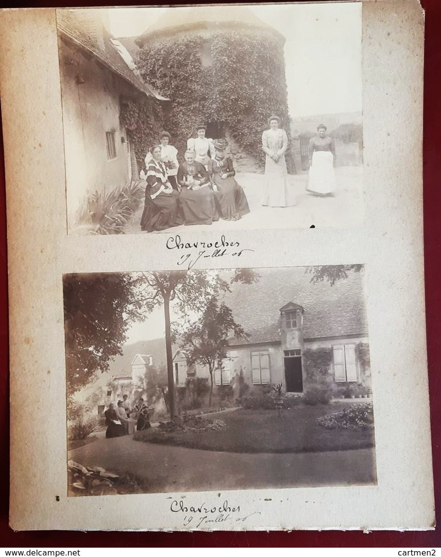 CHAVROCHES LA FAMILLE GALLI DANS LE CHATEAU DOMAINE MANOIR 7 PHOTOGRAPHIES ANCIENNES 1906 ALLIER 03 - Autres & Non Classés