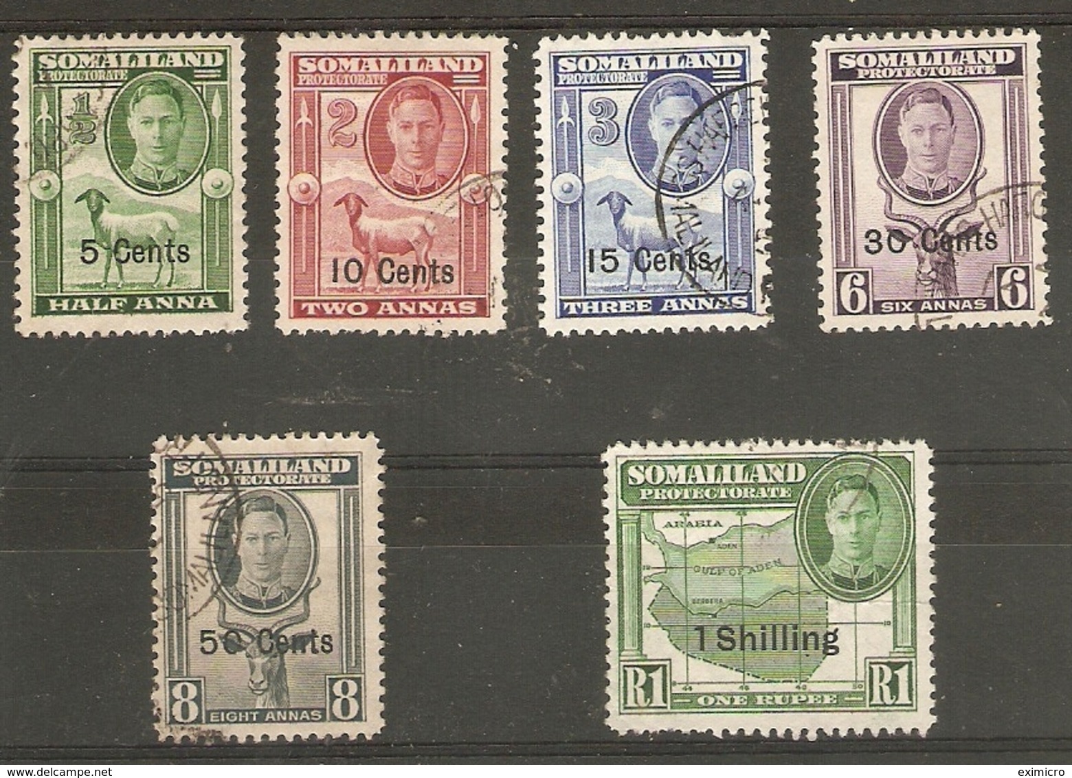 SOMALILAND 1951 VALUES TO 1s On 1R BETWEEN SG 125 And SG 132 FINE USED Cat £14+ - Somaliland (Protectoraat ...-1959)