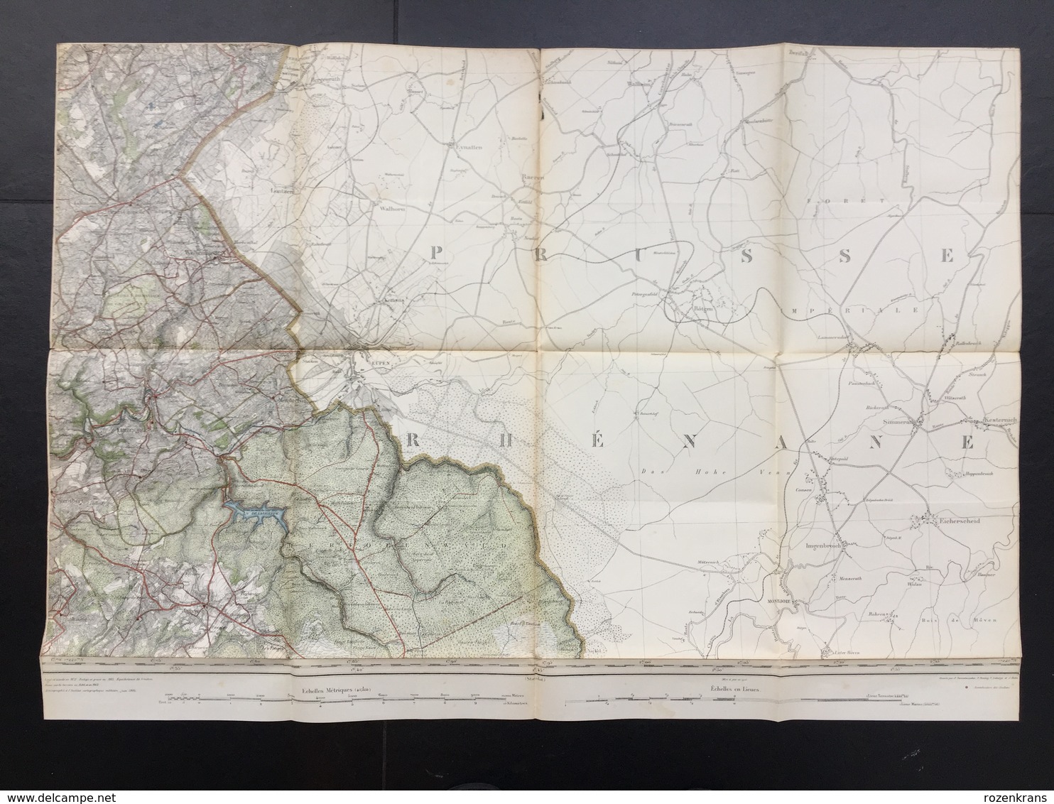 Topografische En Militaire Kaart STAFKAART 1906 Limbourg Hestreux Brandehaeg Eupen Jalhay Montzen Moresnet Welkenraedt - Cartes Topographiques