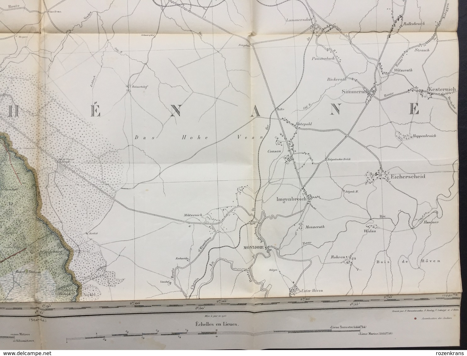 Topografische En Militaire Kaart STAFKAART 1906 Limbourg Hestreux Brandehaeg Eupen Jalhay Montzen Moresnet Welkenraedt - Cartes Topographiques