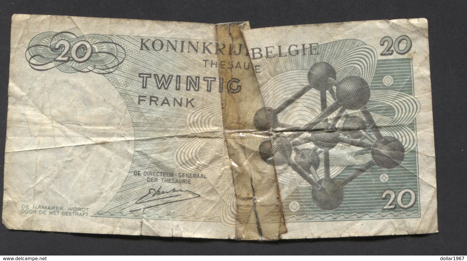 België Belgique Belgium 15 06 1964 -  20 Francs Atomium Baudouin. 3 V 5976409 - 20 Franchi