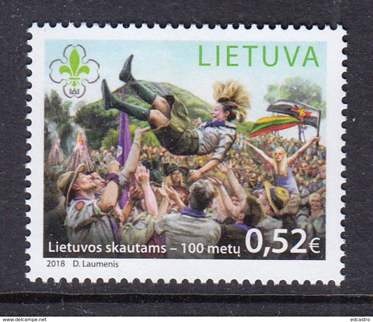 2.- LITHUANIA 2018 100th ANNIVERSARY OF LITHUANIAN SCOUTS - Ungebraucht