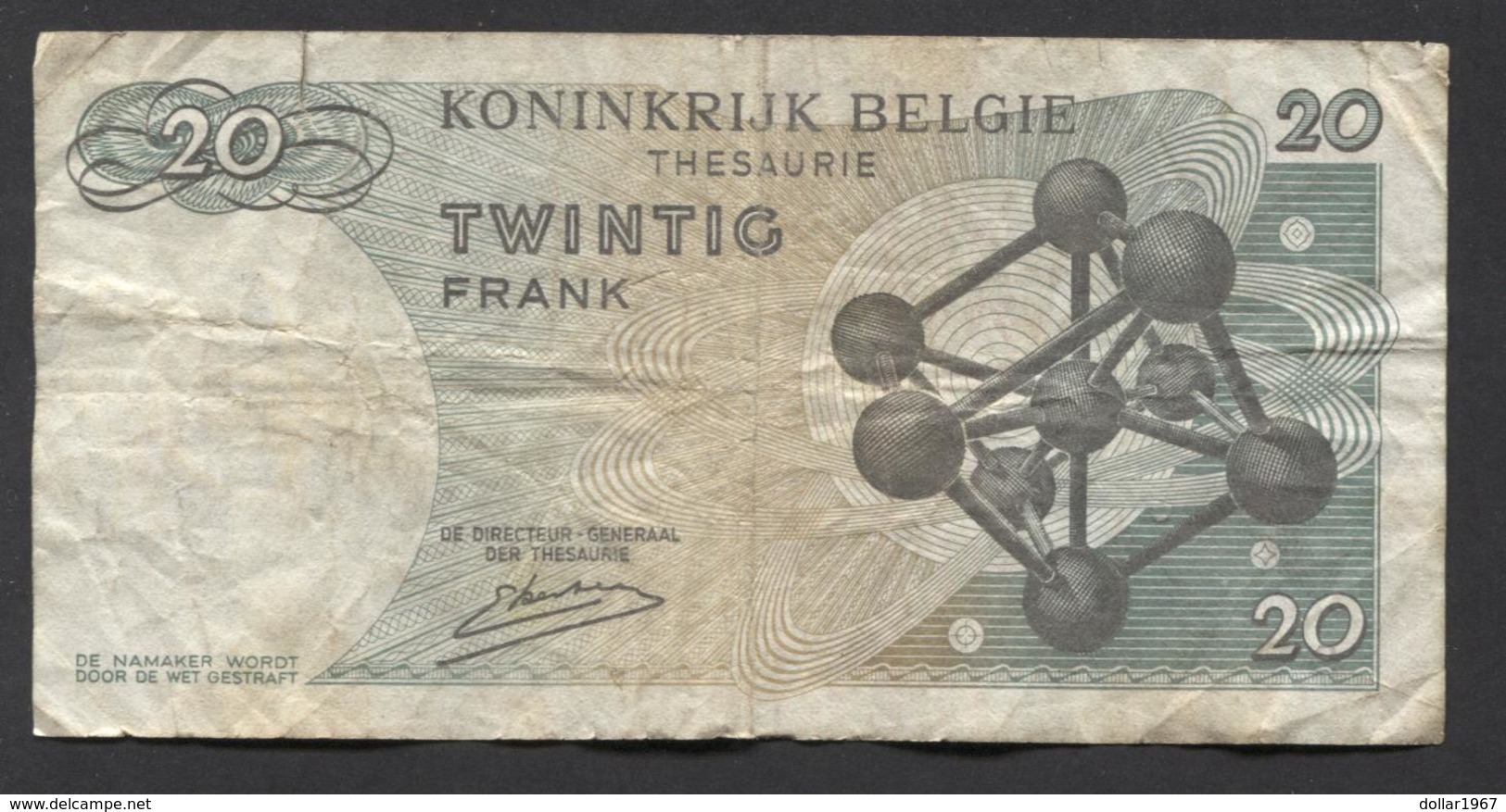 België Belgique Belgium 15 06 1964 -  20 Francs Atomium Baudouin. 3 V 6116317 - 20 Francs