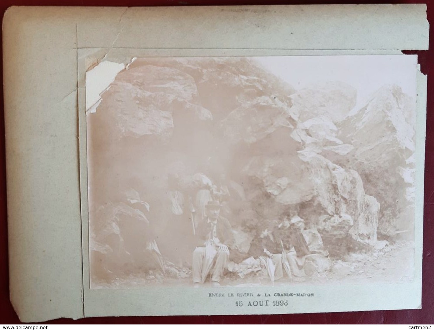 LE RIVIER D'ALLEMONT AUBERGE F. SERT SOCIETE DES ALPINISTES DAUPHINOIS 15 AOUT 1896 LE RIVIER GRANDE-MAISON - Autres & Non Classés