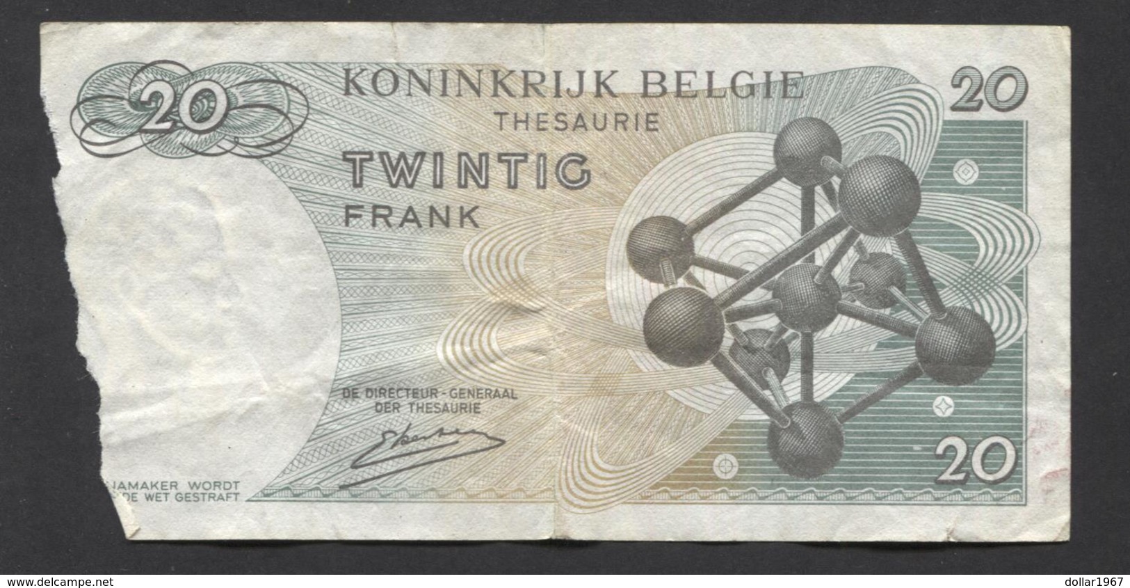 België Belgique Belgium 15 06 1964 -  20 Francs Atomium Baudouin. 3 V 6218139 - 20 Franchi