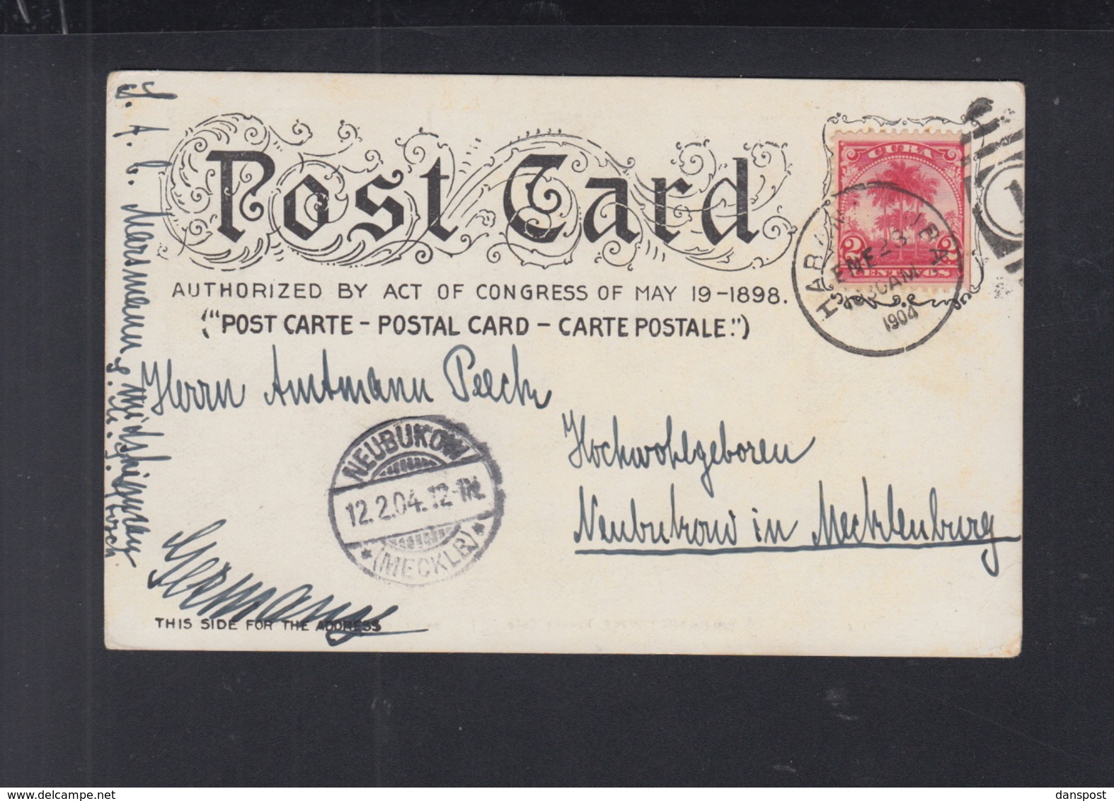 Cuba PPC Columbus Temple Havana 1904 - Other & Unclassified