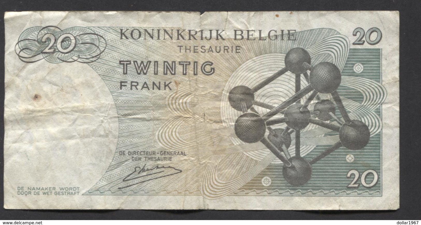 België Belgique Belgium 15 06 1964 -  20 Francs Atomium Baudouin. 3 V 6344234 - 20 Francs